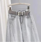 Spring Summer Loose Wide Leg High Waist Denim Jeans