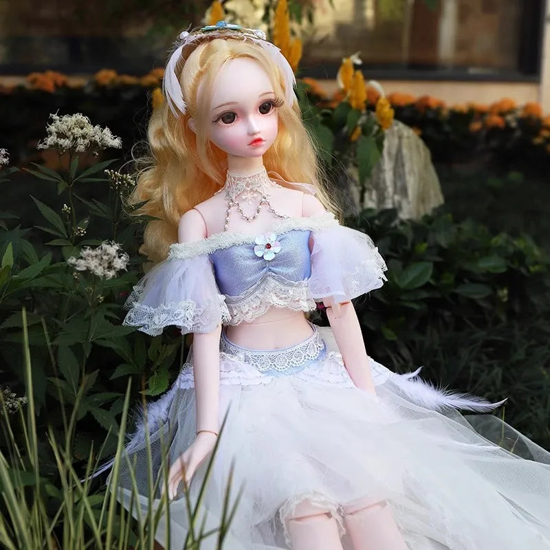 Special Price DBS Doll 1/3 BJD Mechanical Joint Body With Makeup Including Hair Eyes Clothes 62cm Height Girls Dream Fairy