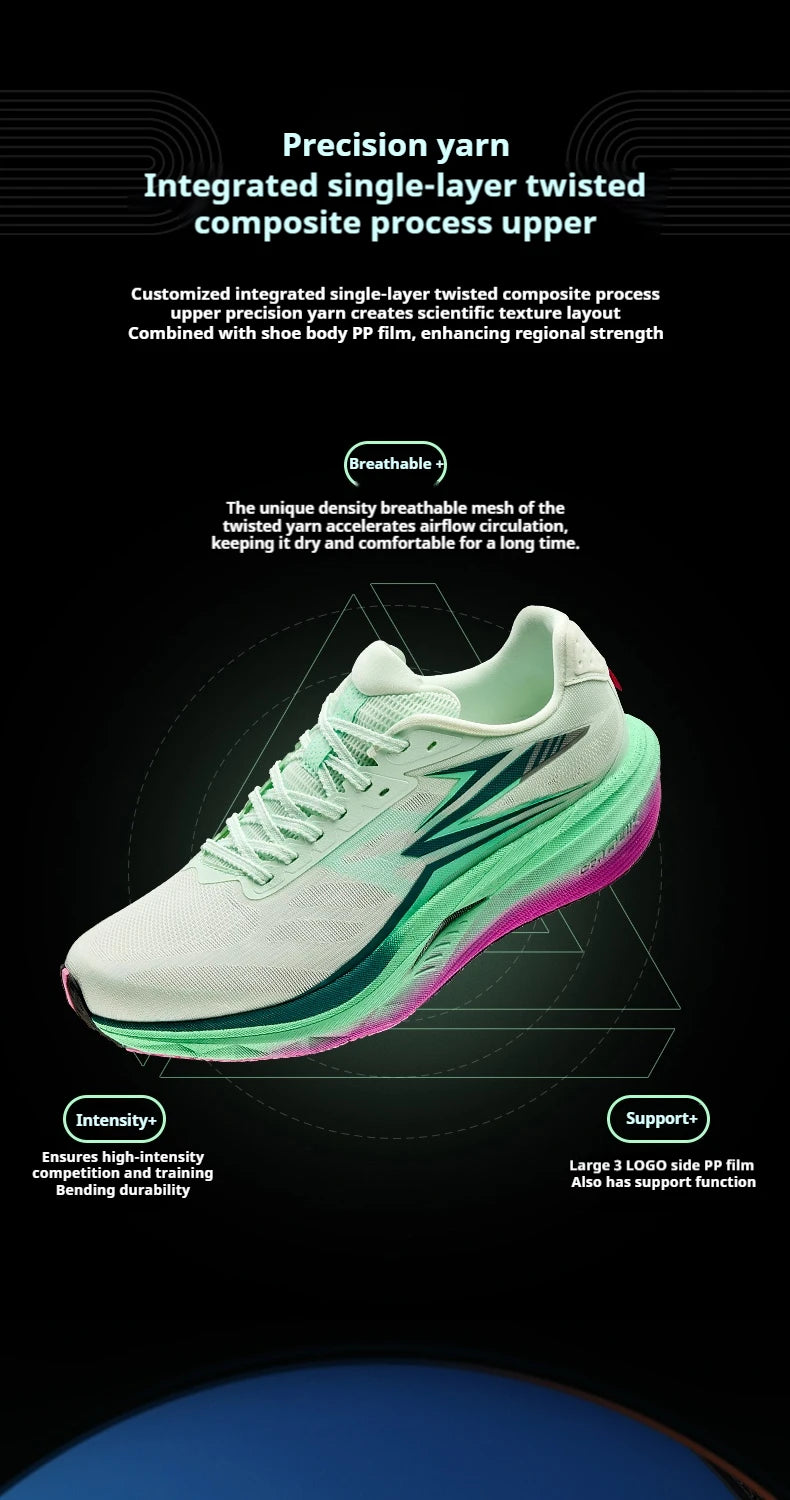 361 Degrees Steed Men's Running Shoes  Breathable Stable Rebound Grippy Durable Marathon Male Sneakers 672612203