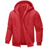 TACVASEN Men's Fleece-Lined Zip-Up Hoodie