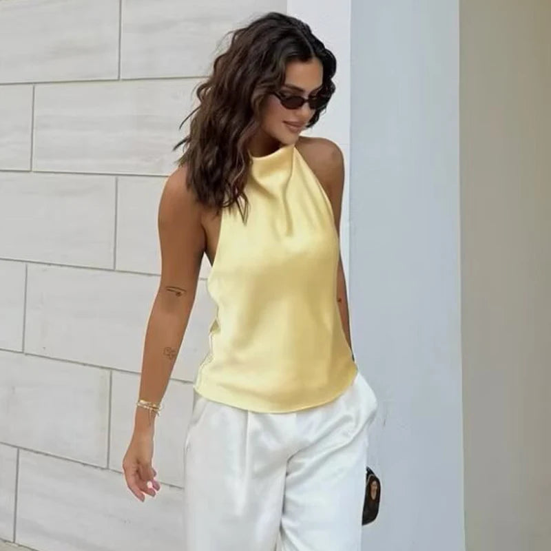 Women's Halter Backless Vest Top