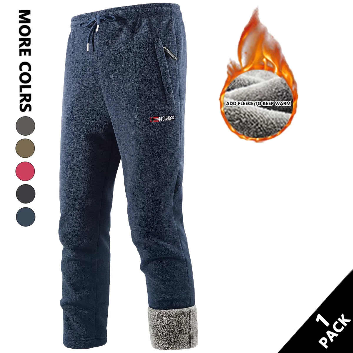 Polar Fleece Drawstring Winter Sweatpants
