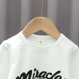 3pcs Set Kids Boys Clothes Baseball Coat+T-Shirt+Pant Spring Autumn Letter Print Sweatshirts Black Sports Casual Outfits Clothes