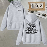 2025 Thai Drama The Secret of Us Autumn Winter Hoodie Always Wonder Letter Print Pullover Trendy Long sleeve Fleece Sweatshirts