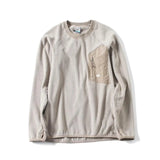Mountain-Ready Crewneck: Engineered with Ribbed Neck, Reflective Logo, & Secure Chest Pocket for Outdoor Style Unisex