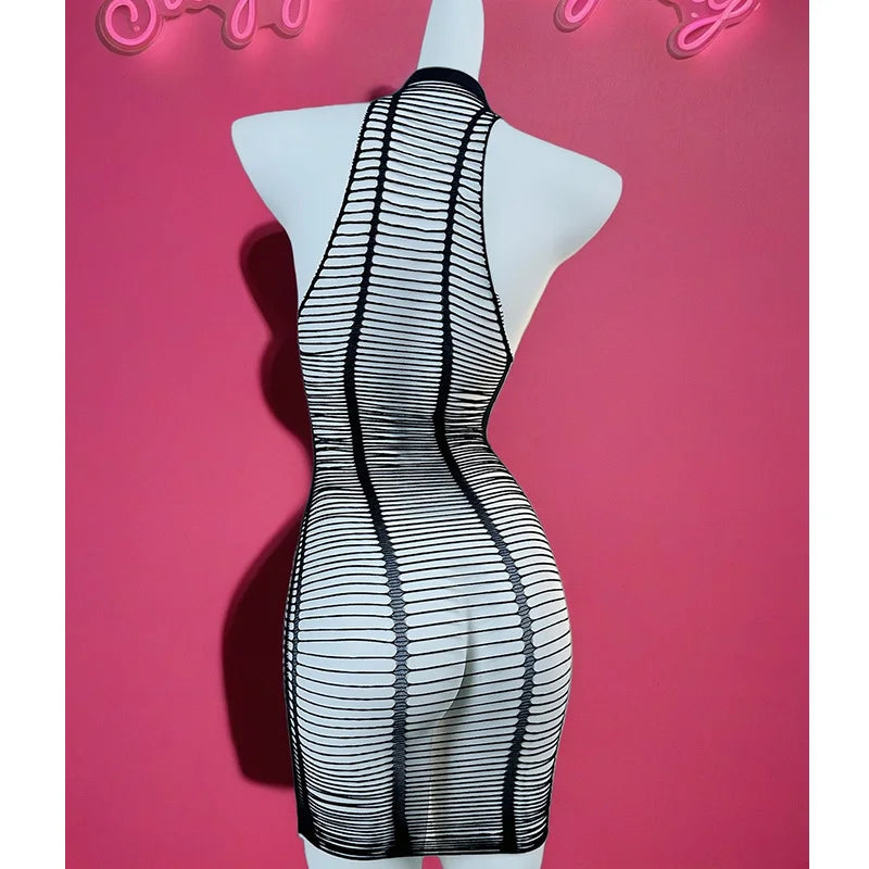 Fishnet Mesh Bodycon Cover-Up
