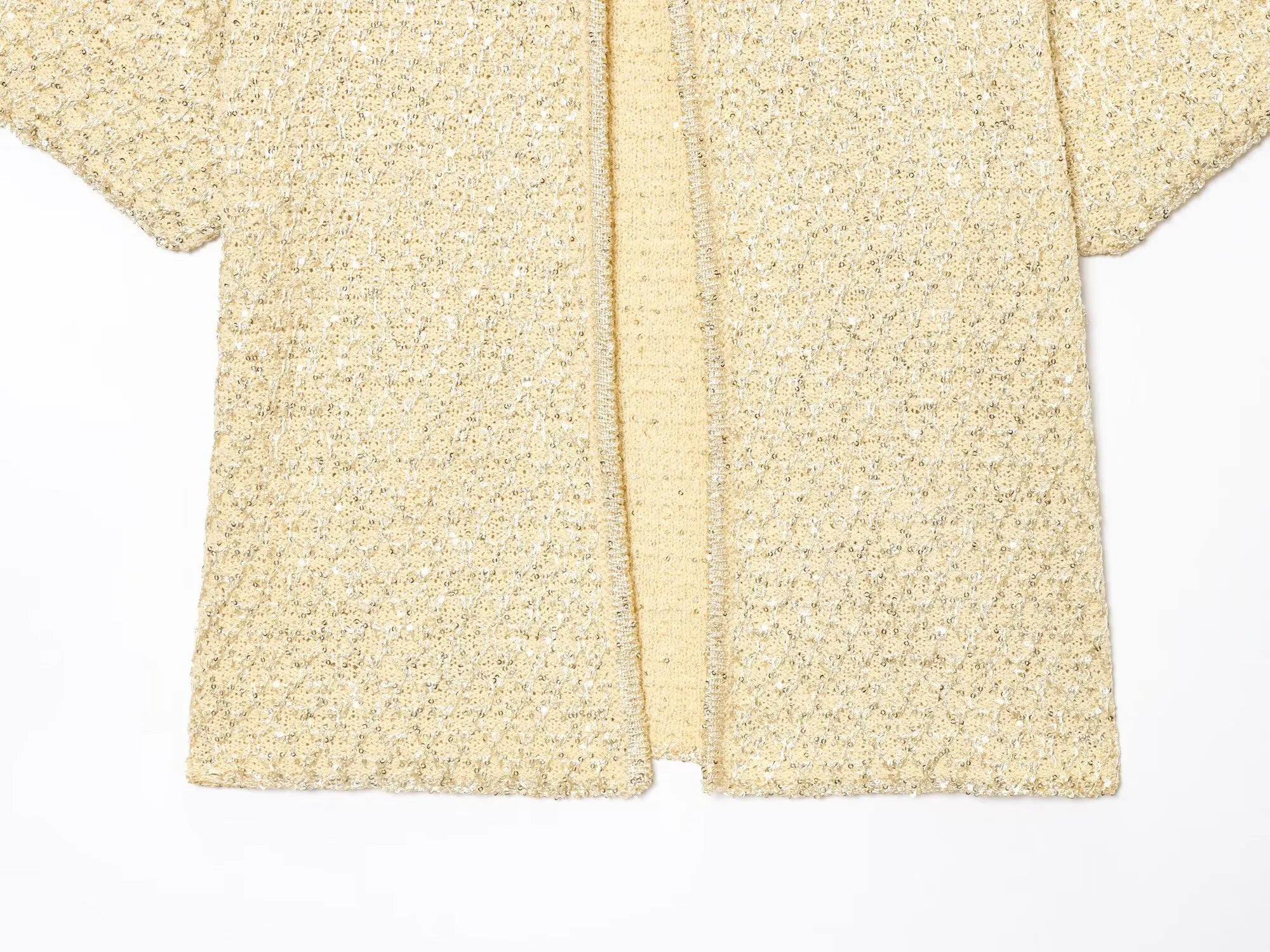 Sequin Knitted Jacket & Camisole Set - Summer Office Wear