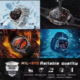 T-Rex 3 Military Grade 1000mAh Battery Smart Watch IP68 Waterproof GPS Bluetooth call AMOLED HD Men Sports 2026 New Smartwatch