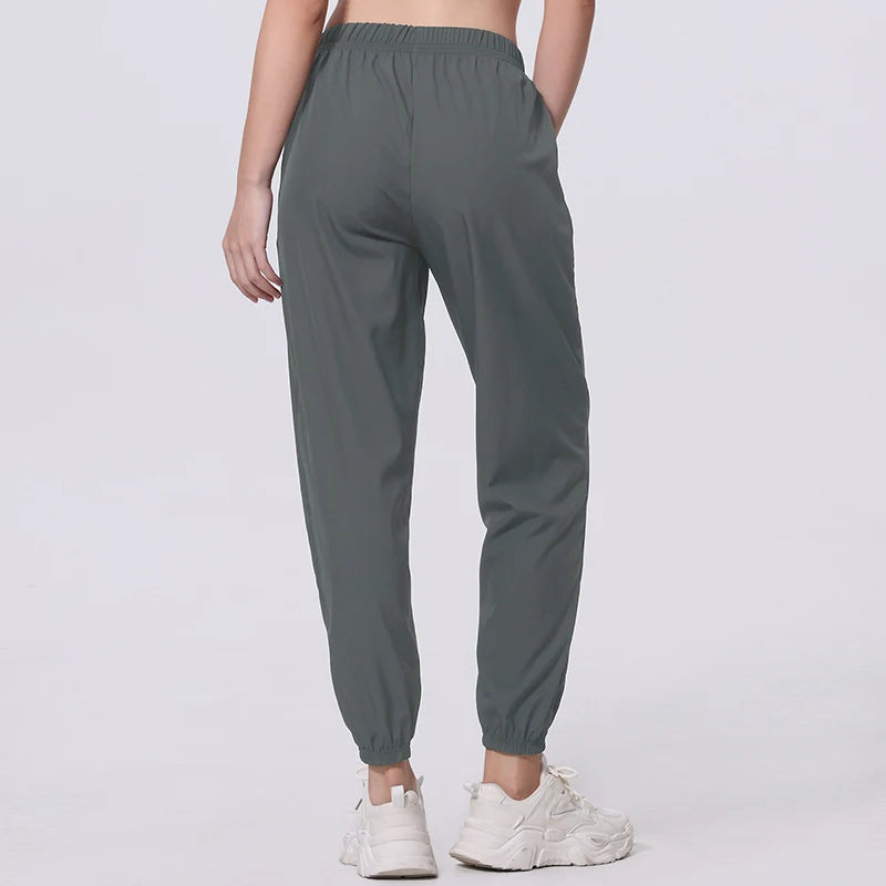 Women's Ankle-Length Harem Pants with Pockets
