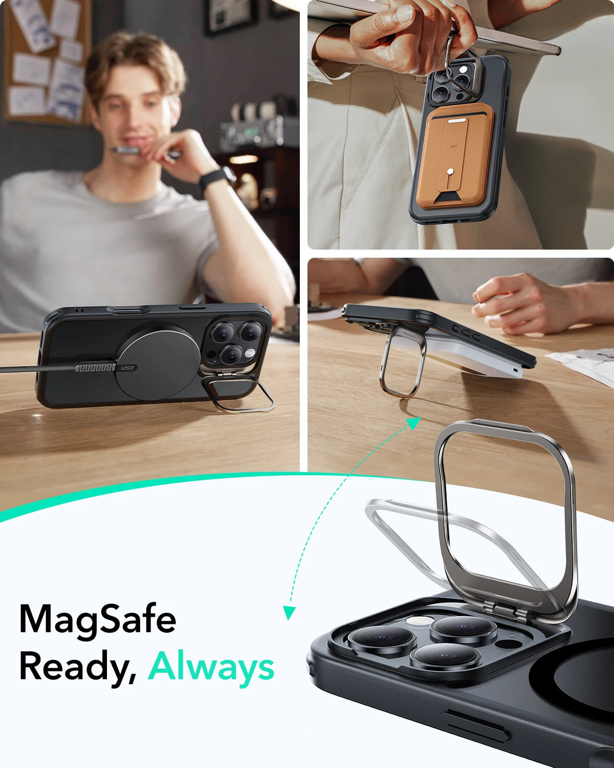 ESR iPhone MagSafe Case with Adjustable Stand