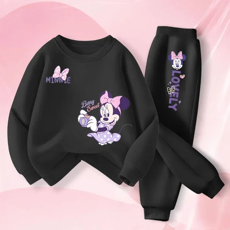 Children's Spring Autumn Long Sleeve Clothing Girls Pullover Long Pant Two Piece Sets Cartoon Printed Kids 2pcs Sets Tracksuit
