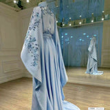 Kaftan Evening Gown | A-Line Long Sleeve Formal Dress
