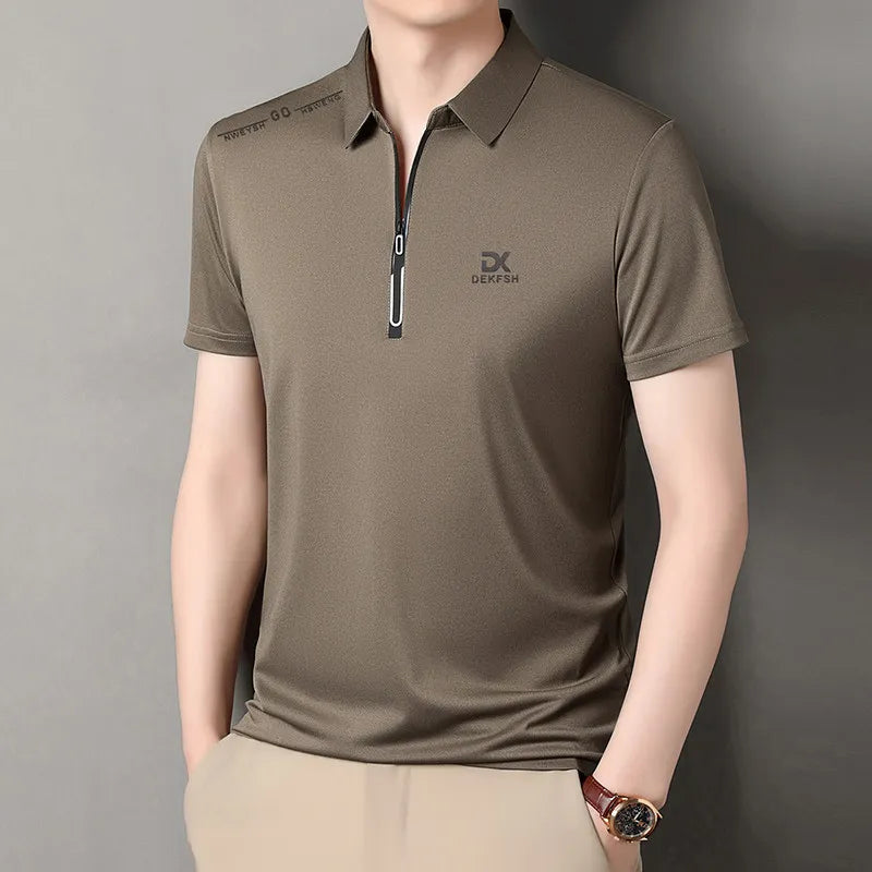 Men's Zipper Polo Shirt | Smart Casual All-Season