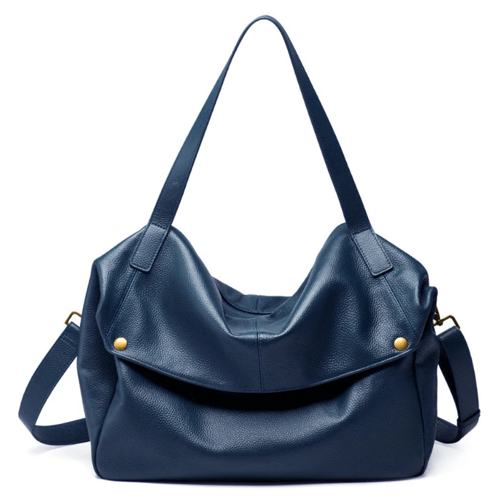 Zency Large Capacity Shoulder Bag Purse Genuine Leather Women's Work Tote Bag Handbag Shopper Bag Pocket For A4 ipad Crossbody