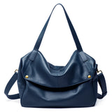Zency Large Capacity Shoulder Bag Purse Genuine Leather Women's Work Tote Bag Handbag Shopper Bag Pocket For A4 ipad Crossbody