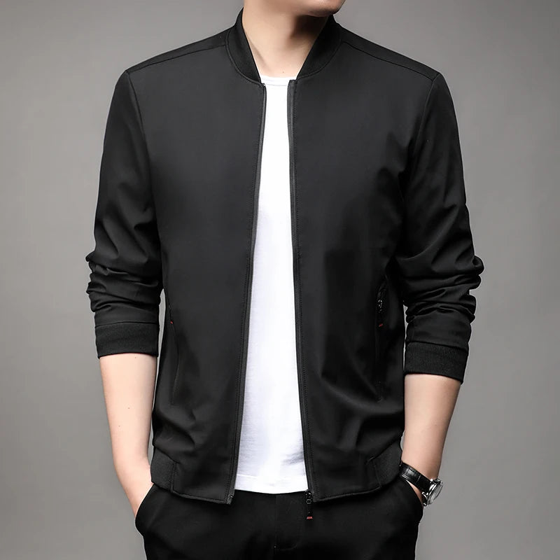 Men’s Classic Baseball Collar Casual Jacket