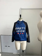 Women's Lightweight Hooded Jacket with Star Graphic