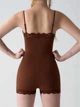 Elegant Lace Patchwork Cami Playsuit
