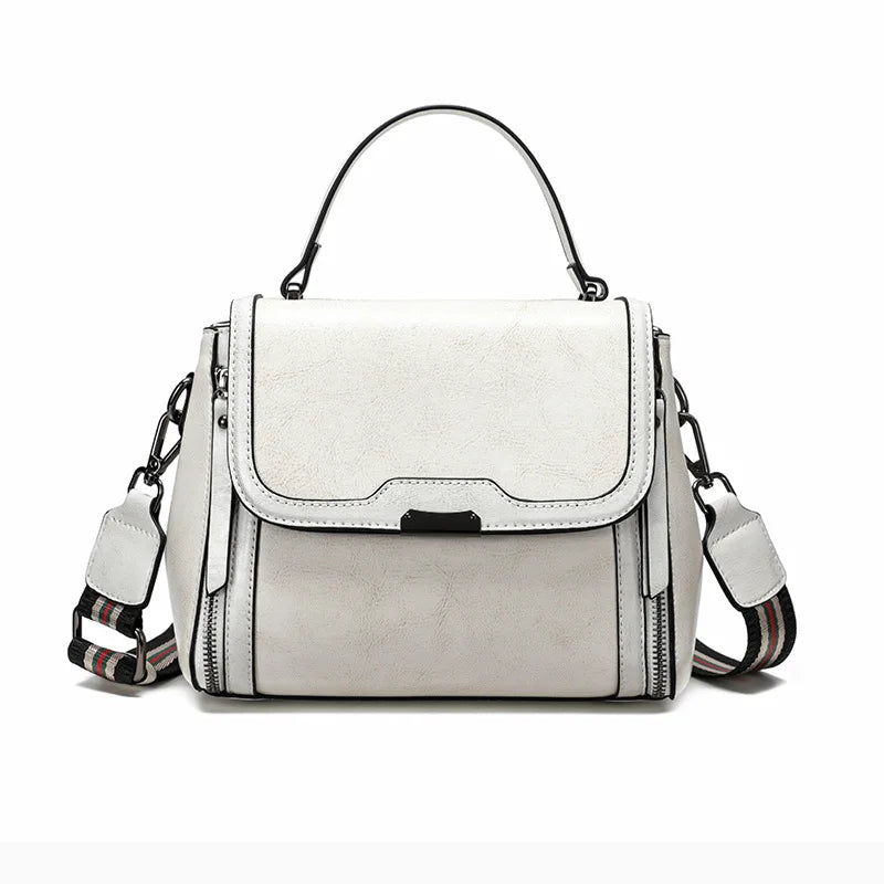 Cowhide Women's Tote Bag 2024 New Luxury Genuine Leather Shoulder Crossbody Bags High Quality Vintage Female Handbag 6241