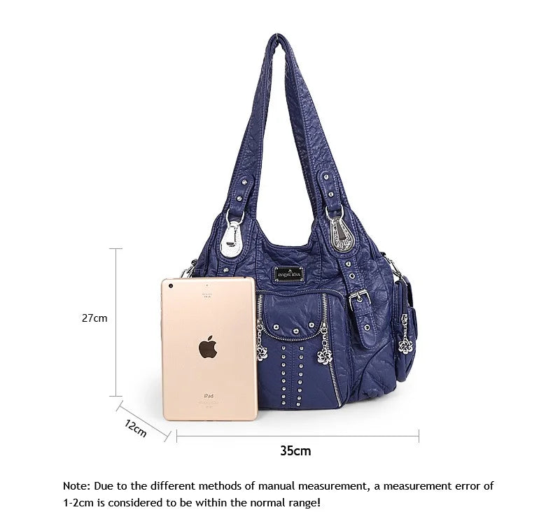Vintage Women Handbags Fashion PU Leather Shoulder Bags Female Satchel Big-capacity Shoulder Purse Bag bolsa feminina