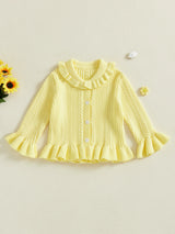 Classic Baby Girl V-Neck Knit Cardigan