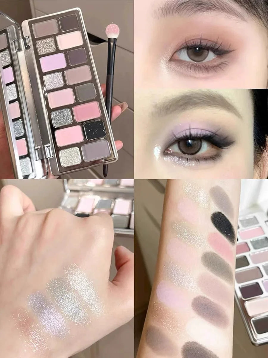 Qianyan Cheeryep 16 Color Eyeshadow Palette Glitter Chamelon Matte Pearlescent Flash Plate Cowherd Sequins