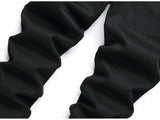 Men Classic Pure Black Jeans All Match Stretch Denim Pants Casual Plus Size Slim Straight Trousers