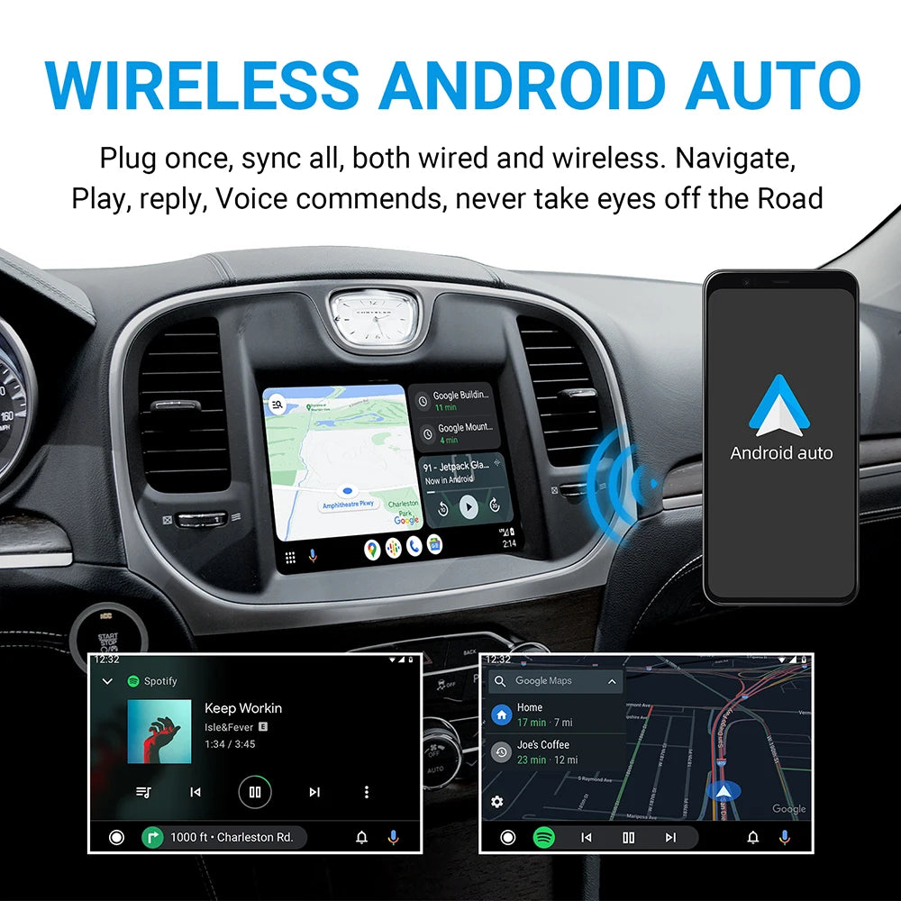 ANYFAR Wireless CarPlay & Android Auto Retrofit Kit for Chrysler 300