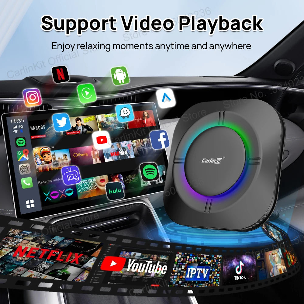 Carlinkit Android 13 AI Box – Wireless CarPlay & Android Auto