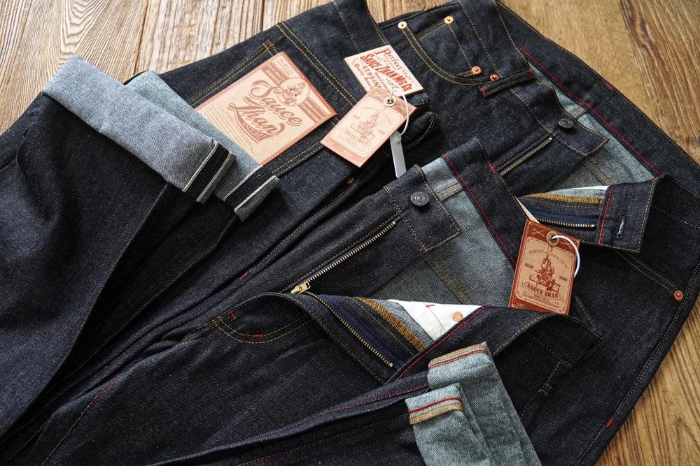 SauceZhan 344XX High-Rise Relaxed Selvedge Denim Jeans
