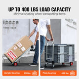 SucceBuy 400 lbs Folding Hand Truck Lightweight Dolly with Wheels Foldable Luggage Utility Cart for Warehouse Transport Moving