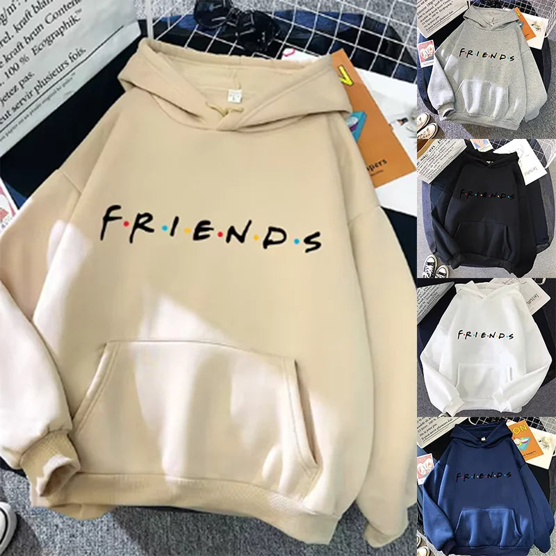 Women's "Friends" Print Pullover Hoodie