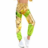 Women's Sparkly High-Waist Straight-Leg Pants