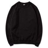 Korean Fashion Men's Round Neck Sweatshirts Autumn Long Sleeves Vacation Pullovers Tops Casual Popular Man Solid Sweat Shirts