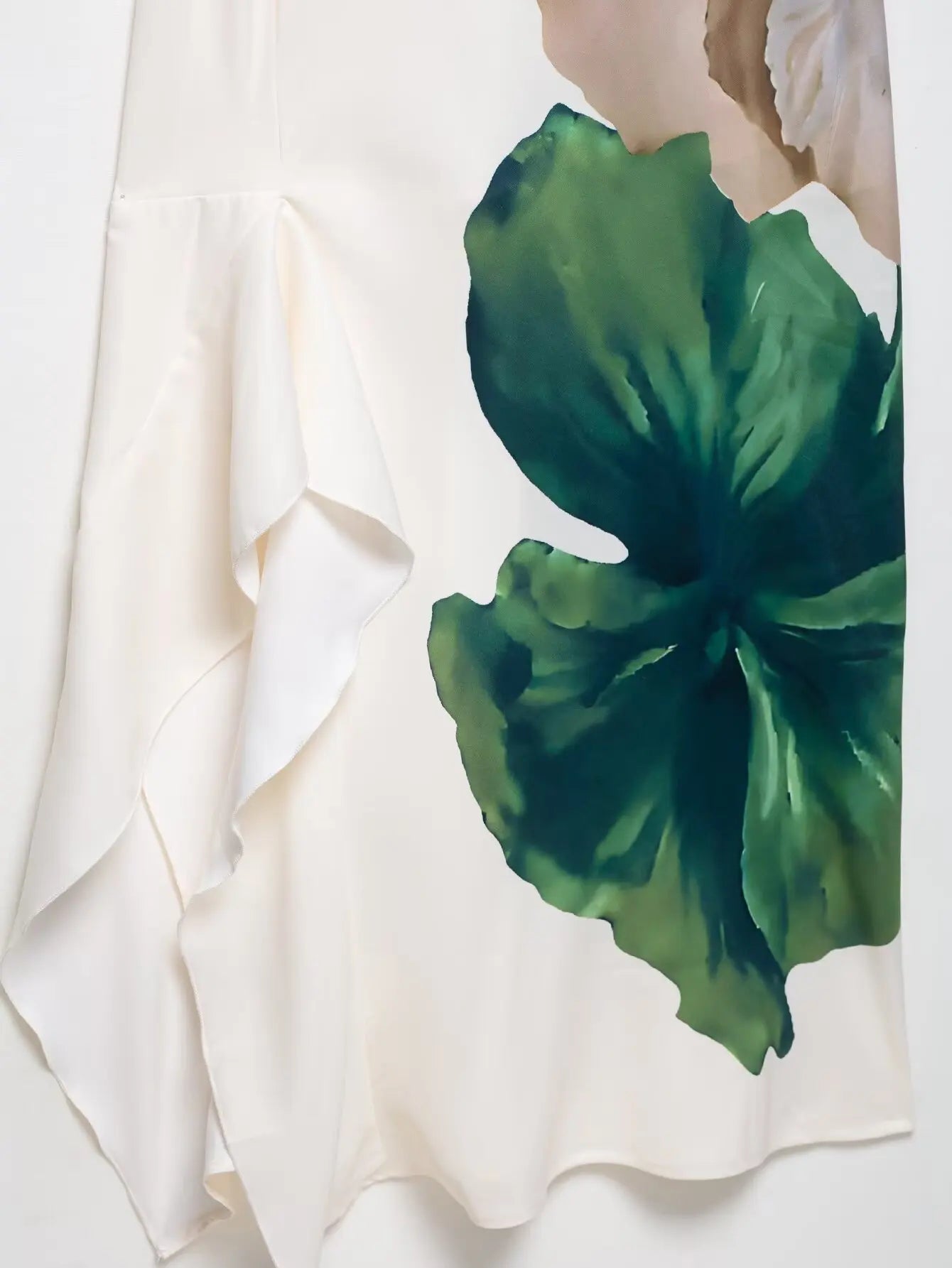 Floral One-Shoulder Slim-Fit Maxi Dress