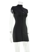 Elegant Bodycon Button-Front Mini Dress