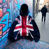 American Retro Printed Zipper Sweatshirt Women's Y2K New Harajuku Hip Hop Goth Casual Joker Long Sleeve Zipper Hoodie Streetwear