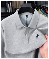 Premium Cotton Embroidered Long Sleeve Polo Shirt