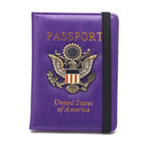 USA Passport Cover PU Leather, Personalized American Passport Holder for Men & Women, US Travel Document Case