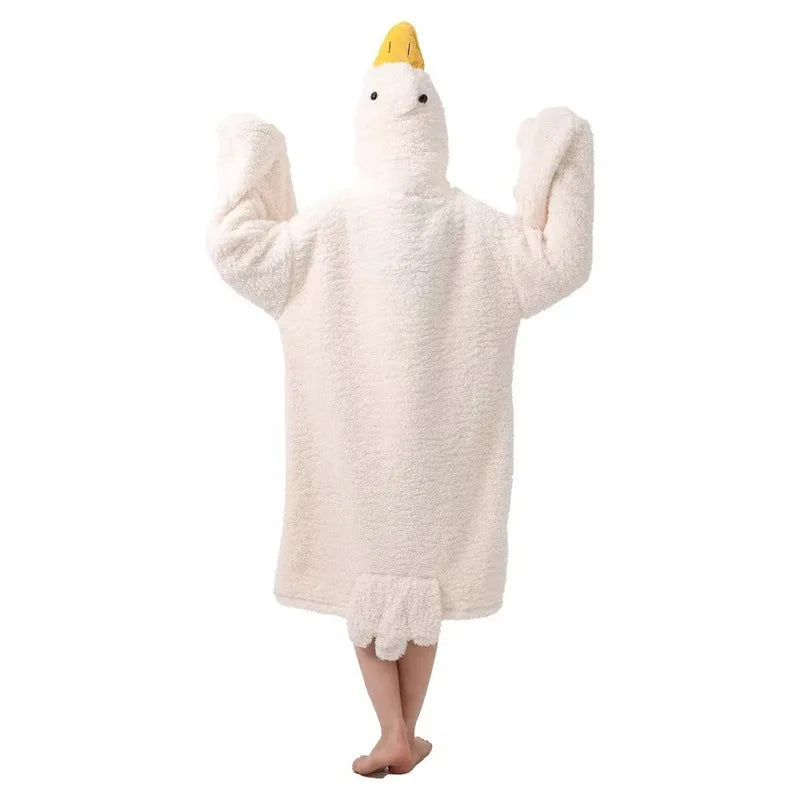 Funny Goose Hooded Fleece Robe