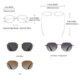 GCV Brand Classic Retro Women's Rectangular Square Metal Frame Glasses, Sunglasses, Polarizer Lenses，Box Oculos De Sol Gafas