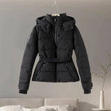 Women's Winter Fur-Trim Hooded Jumpsuit