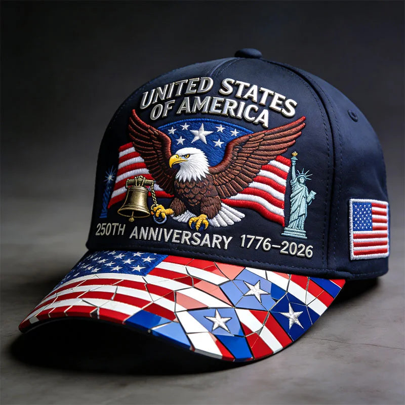 Unisex Cotton Baseball Cap – American Flag Style