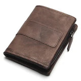 Handmade Vintage Crazy horse Genuine Leather Wallet men Leather long wallet clutch bag male purse money clips money bag
