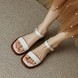 Women's Low-Heel Buckle Strap Sandals