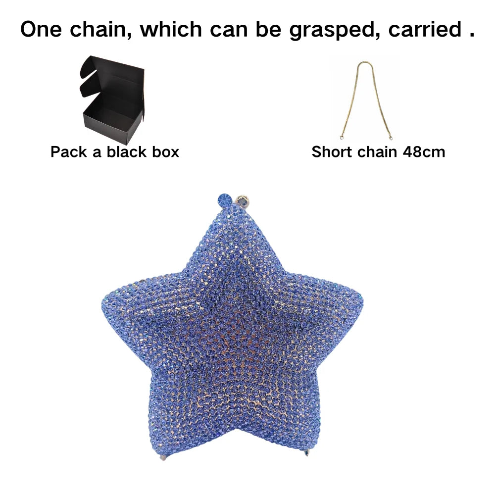 New Star Diamond Dinner Bag Foreign Trade Banquet Diamond Hand Bag Women's Bag Starr Lane Stone Crach