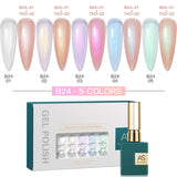 AS 15ml Glitter Cat Magnetic Nail Gel Polish Set 5 Colors Holographic Semi Permanent UV Gel Soak Off Sparkling Nail Art Varnish