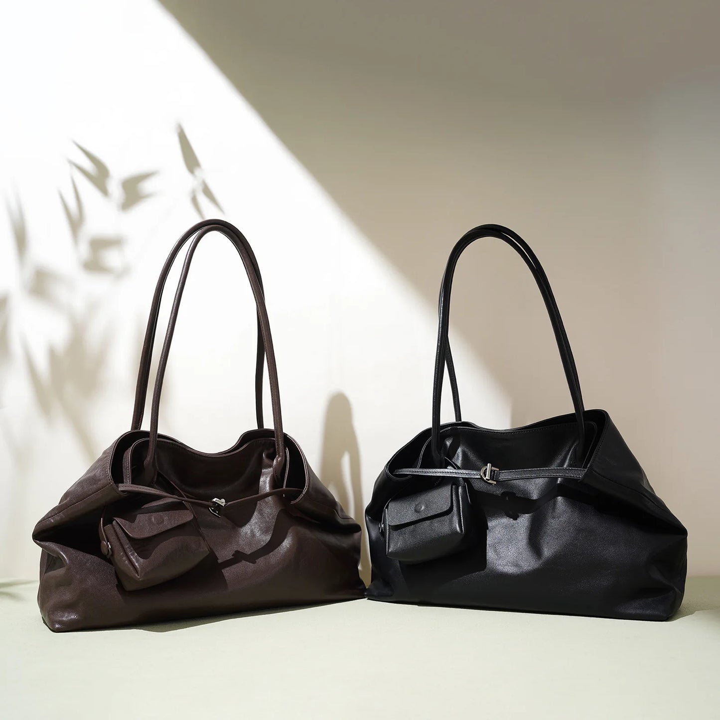 2026 Women's Top Grain Leather Tote Indie Inspired Shoulder Purse Large Capacity Commuting Crossbody Bag Contemporary Daily Use