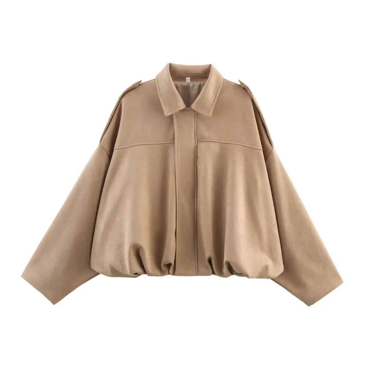 ETJ Women's Suede Lapel Shoulder Jacket – Spring 2026