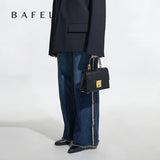 BAFELLI PURSE 2026 LUXURY BAG CROCODILE GRAIN LEATHER EVENING HANDBAG FASHION BUSINESS HANDLE CASUAL WOMEN FEMALE CROSSBODY